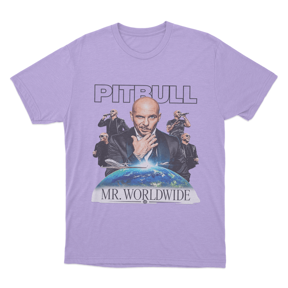 Mr. Worldwide Graphic Unisex T Shirt Purple Mr. Worldwide Graphic Unisex T Shirt Purple