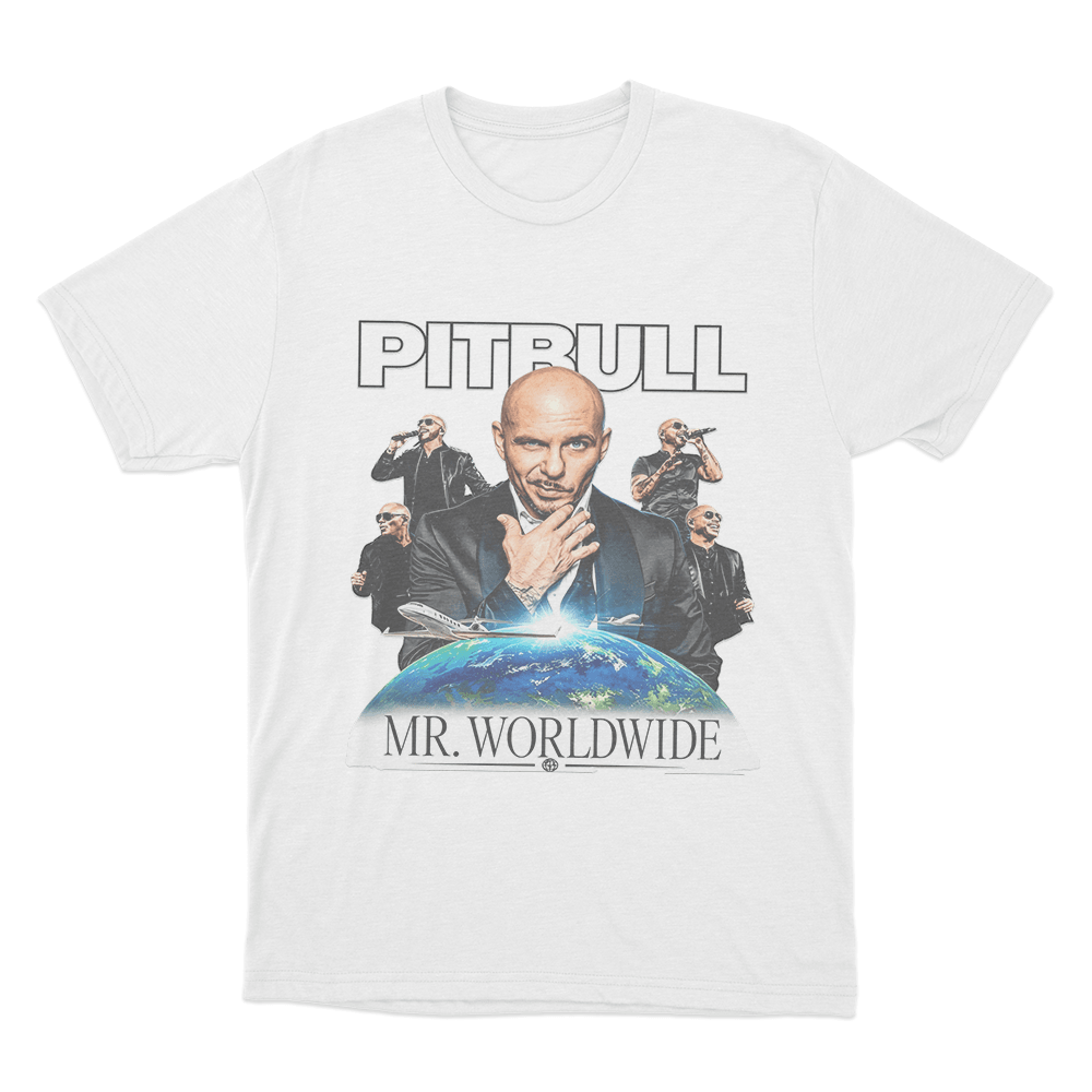 Mr. Worldwide Graphic Unisex T Shirt White Mr. Worldwide Graphic Unisex T Shirt White