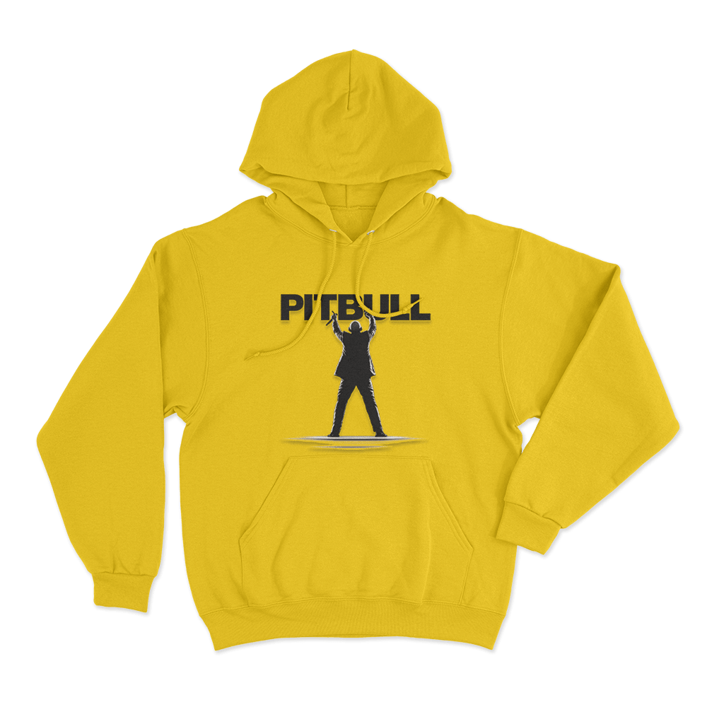 Pitbull Dale Graphic Unisex Hoodie Yellow Pitbull Dale Graphic Unisex Hoodie Yellow