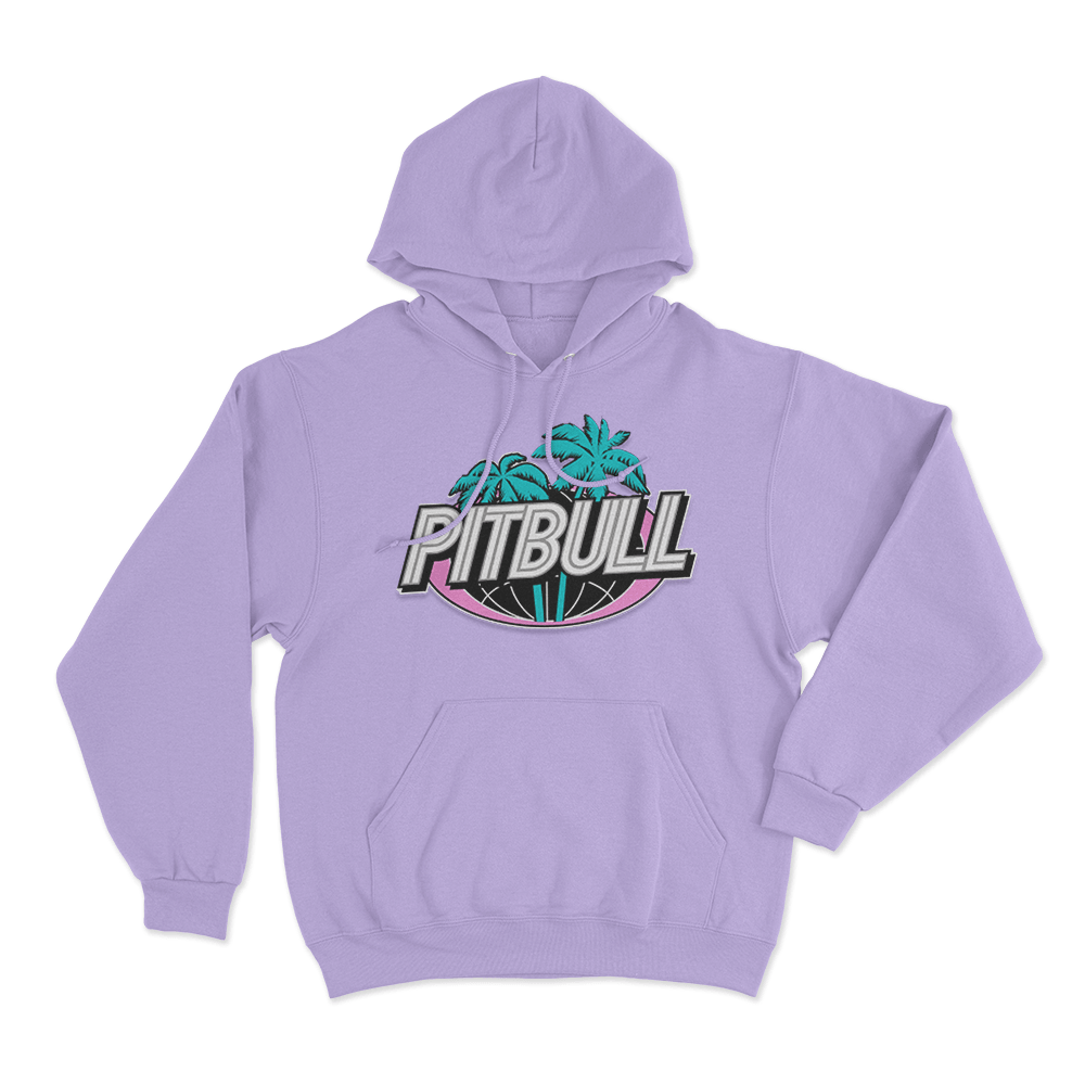 Pitbull Miami Palm Tree Logo Unisex Hoodie Purple Pitbull Miami Palm Tree Logo Unisex Hoodie Purple
