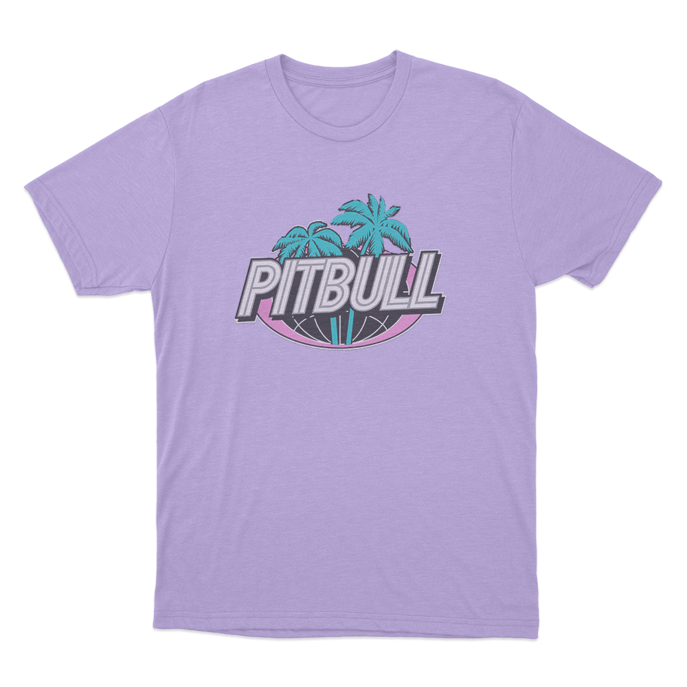 Pitbull Miami Palm Tree Logo Unisex T Shirt Purple Pitbull Miami Palm Tree Logo Unisex T Shirt Purple