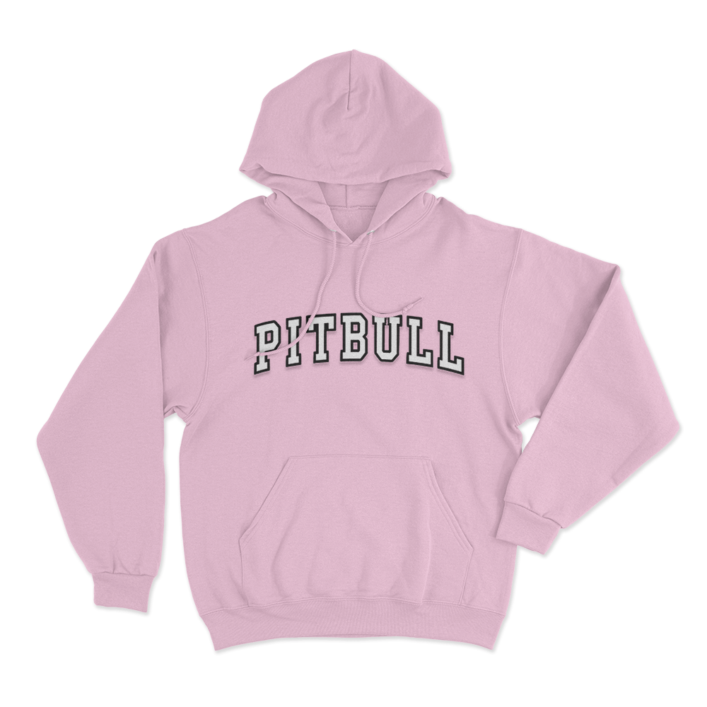 Pitbull Varsity Logo Unisex Hoodie Pink Pitbull Varsity Logo Unisex Hoodie Pink
