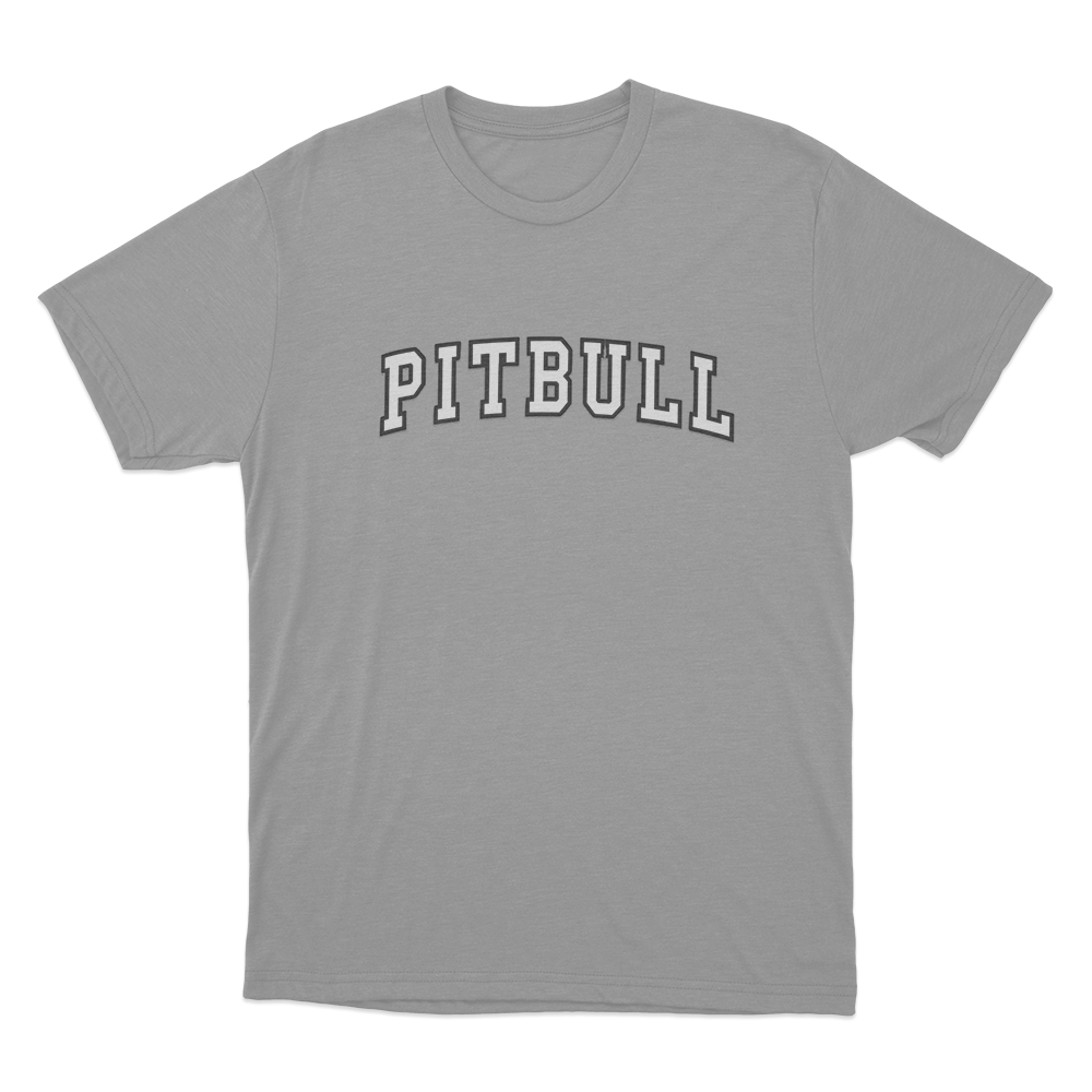 Pitbull Varsity Logo Unisex T Shirt Grey Pitbull Varsity Logo Unisex T Shirt Grey