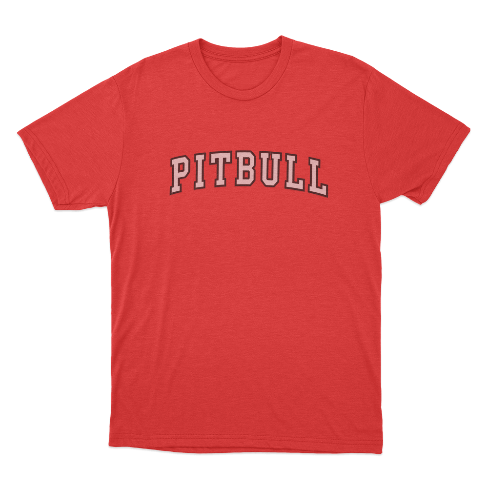 Pitbull Varsity Logo Unisex T Shirt Red Pitbull Varsity Logo Unisex T Shirt Red