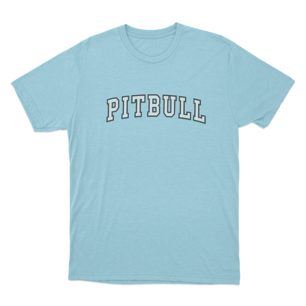 Pitbull Varsity Logo Unisex T Shirt Sky Blue Pitbull Varsity Logo Unisex T Shirt Sky Blue