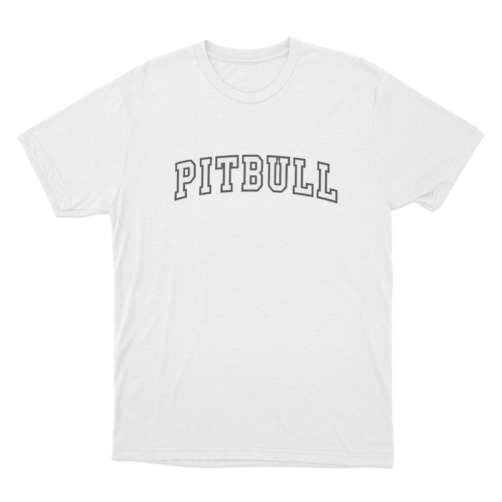 Pitbull Varsity Logo Unisex T Shirt White Pitbull Varsity Logo Unisex T Shirt White