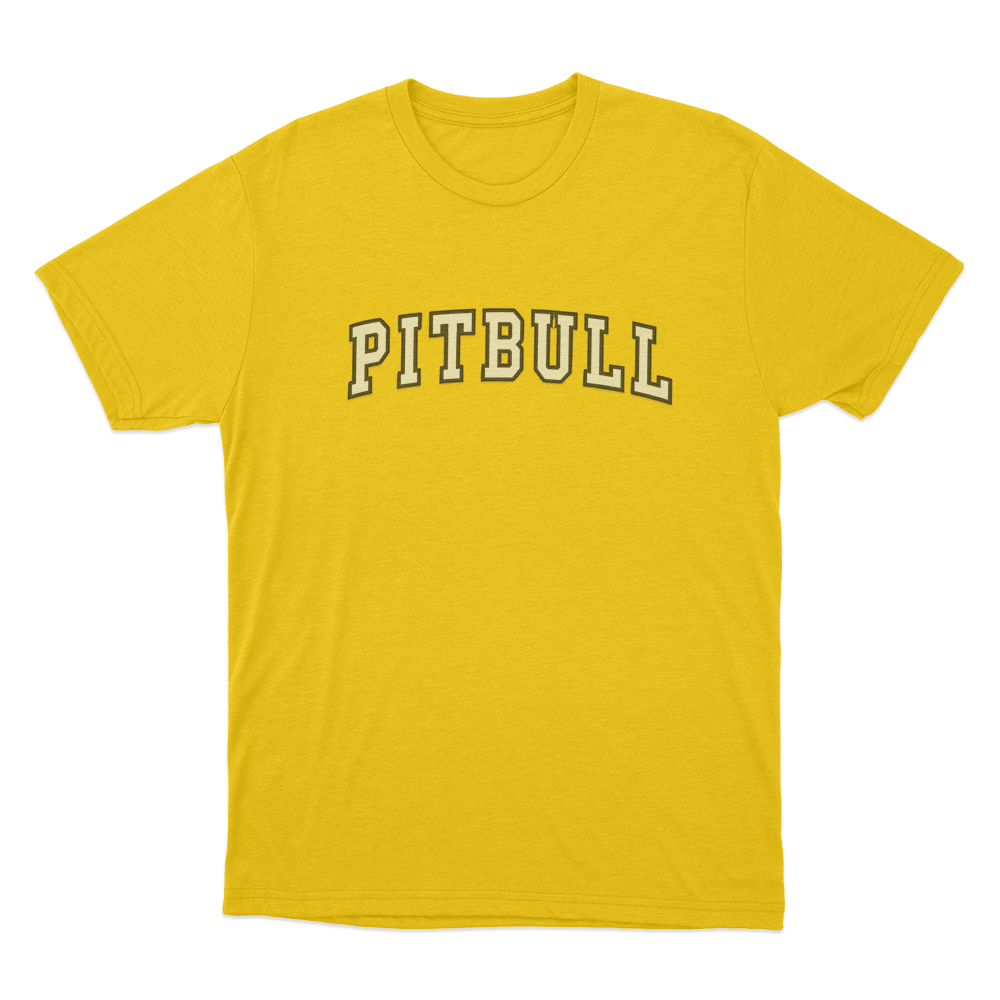 Pitbull Varsity Logo Unisex T Shirt Yellow Pitbull Varsity Logo Unisex T Shirt Yellow