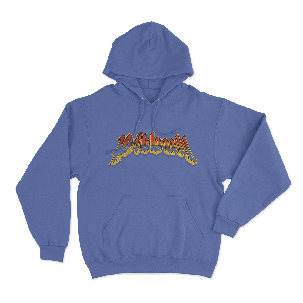 Pitbull Vintage Logo Unisex Hoodie Blue Pitbull Vintage Logo Unisex Hoodie Blue