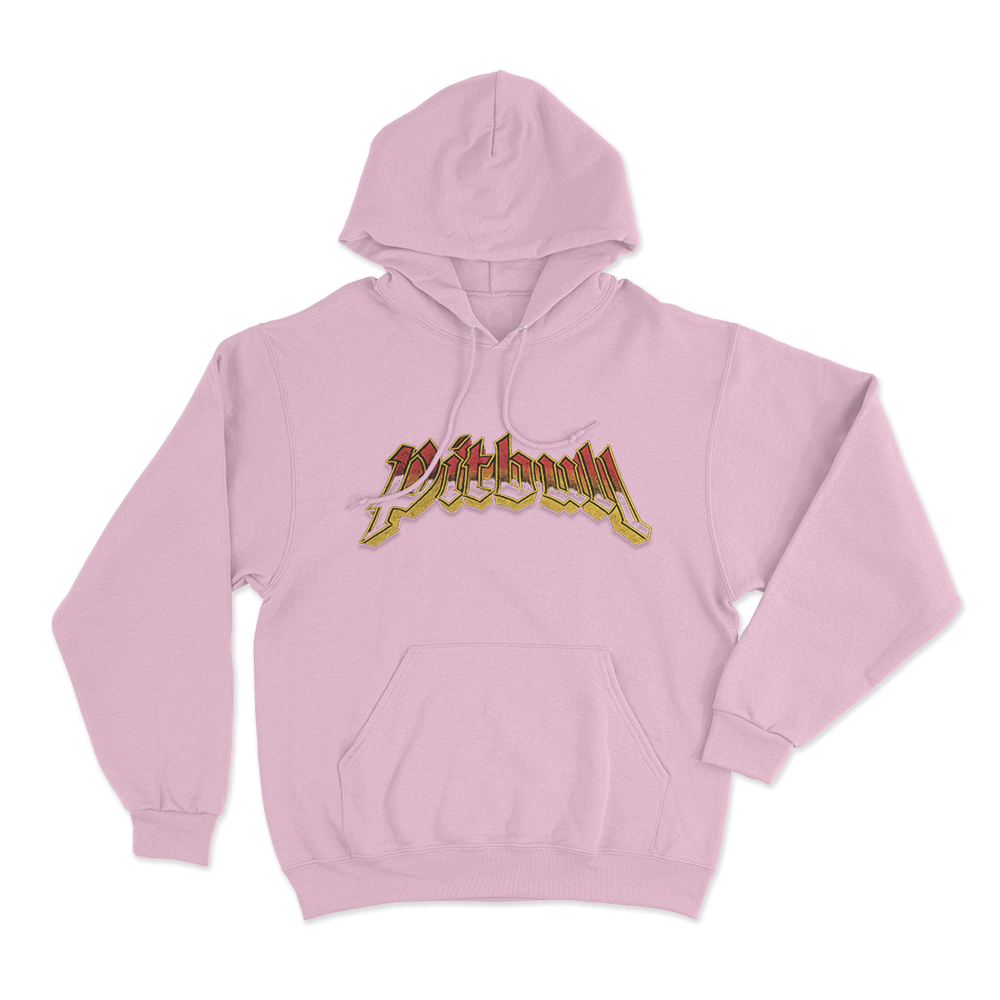 Pitbull Vintage Logo Unisex Hoodie Pink Pitbull Vintage Logo Unisex Hoodie Pink
