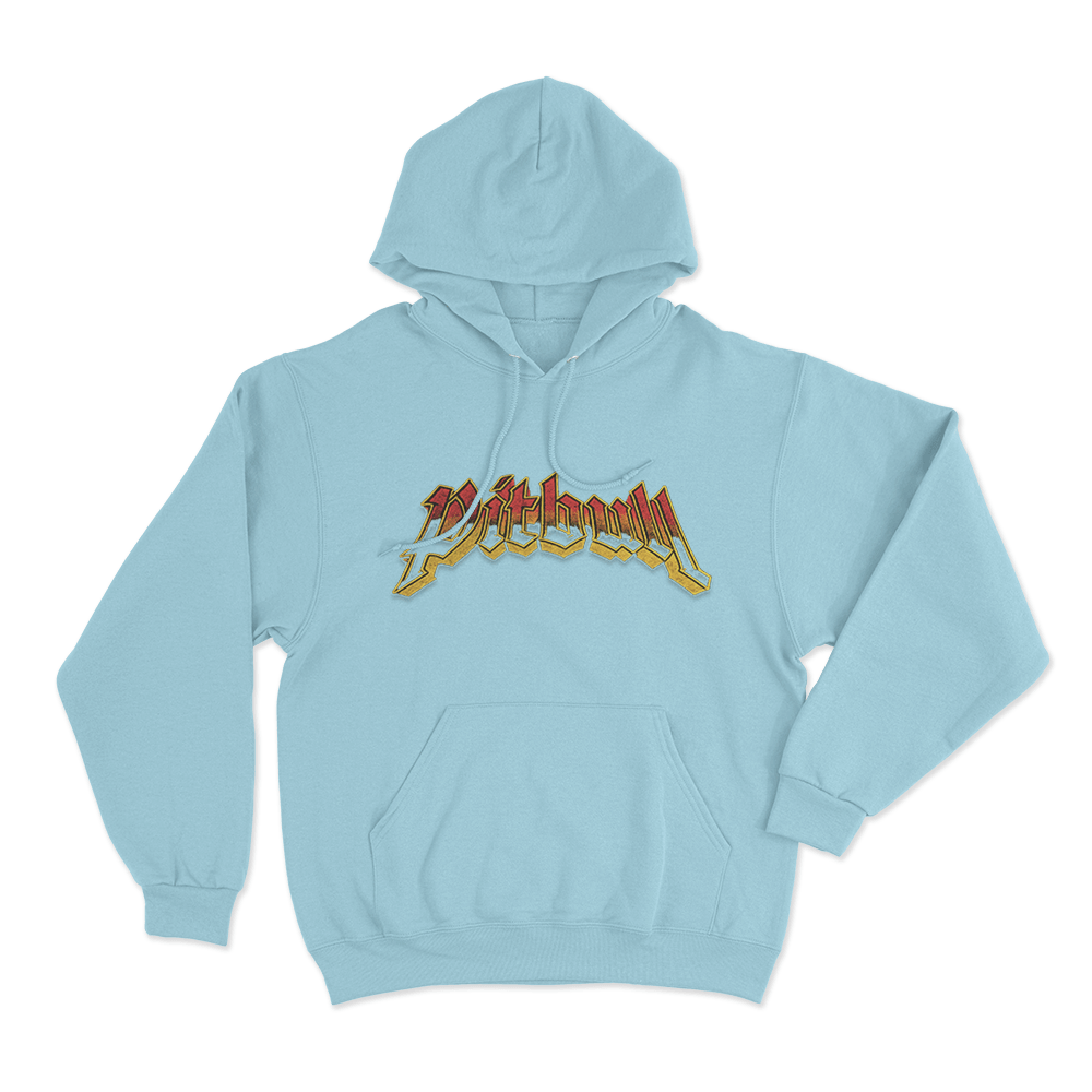 Pitbull Vintage Logo Unisex Hoodie Sky Blue Pitbull Vintage Logo Unisex Hoodie Sky Blue