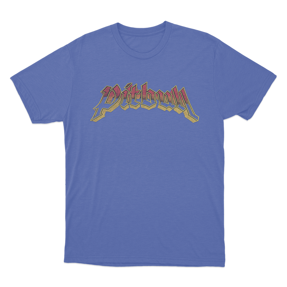 Pitbull Vintage Logo Unisex T Shirt Blue Pitbull Vintage Logo Unisex T Shirt Blue
