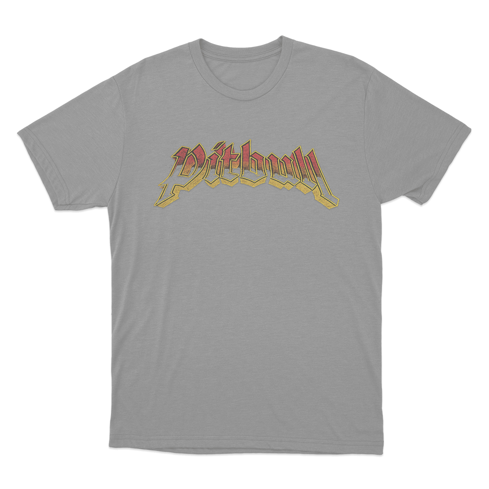 Pitbull Vintage Logo Unisex T Shirt Grey Pitbull Vintage Logo Unisex T Shirt Grey
