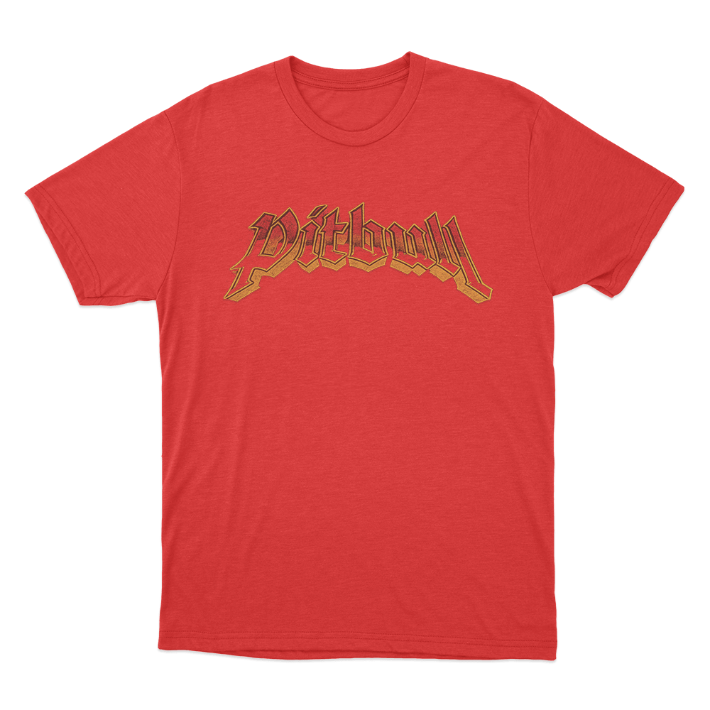 Pitbull Vintage Logo Unisex T Shirt Red Pitbull Vintage Logo Unisex T Shirt Red