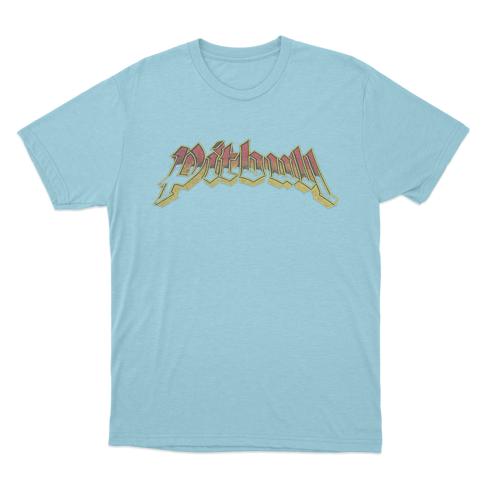 Pitbull Vintage Logo Unisex T Shirt Sky Blue Pitbull Vintage Logo Unisex T Shirt Sky Blue