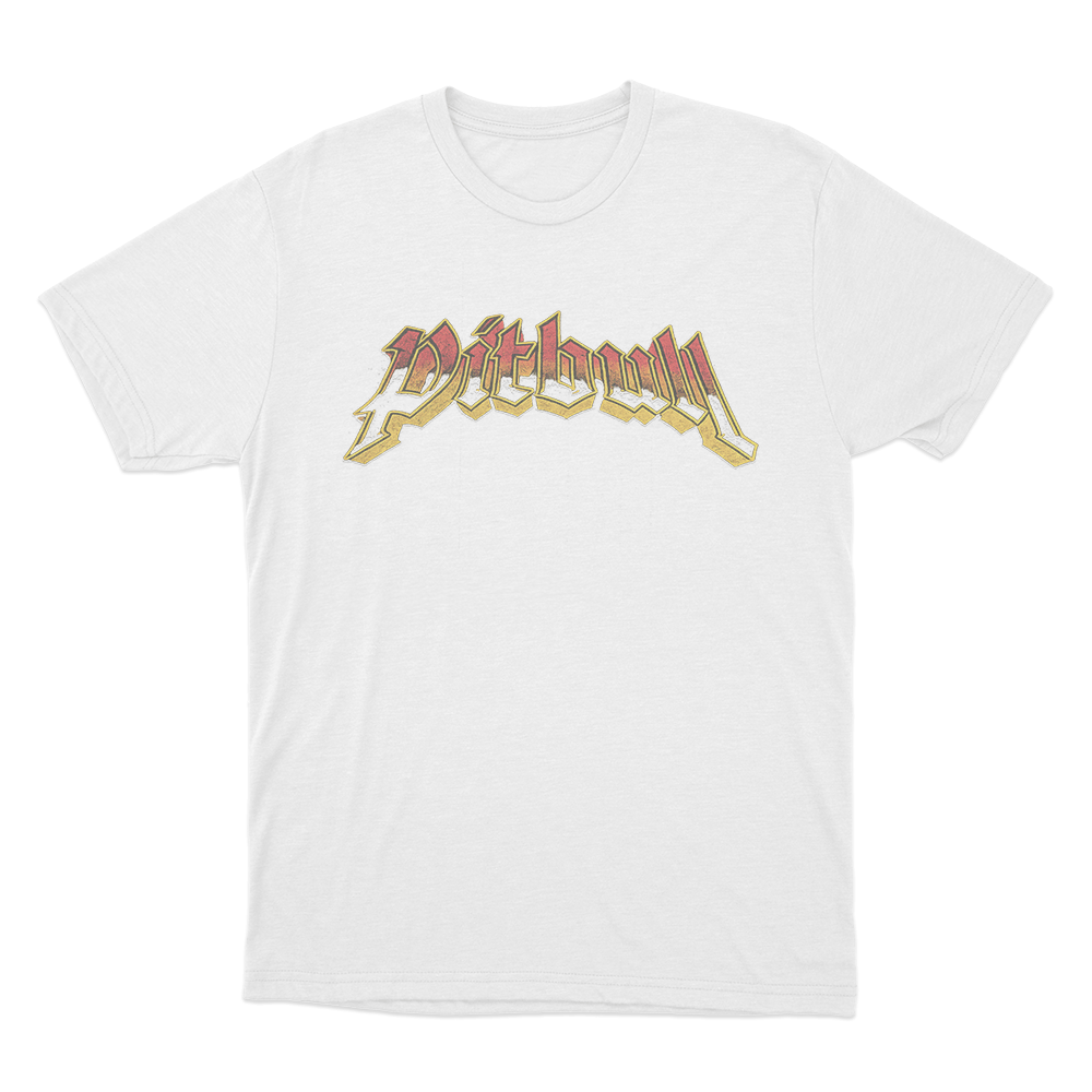 Pitbull Vintage Logo Unisex T Shirt White Pitbull Vintage Logo Unisex T Shirt White
