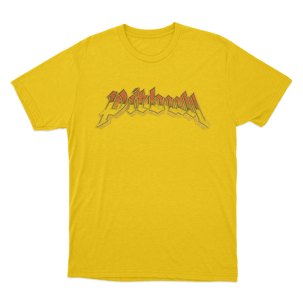 Pitbull Vintage Logo Unisex T Shirt Yellow Pitbull Vintage Logo Unisex T Shirt Yellow